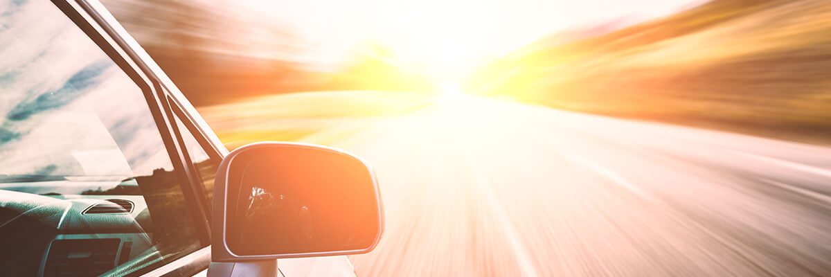 sun glare while driving
