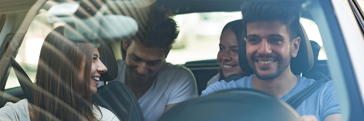 friends in car