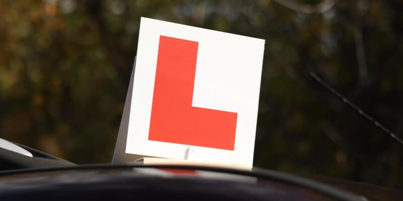 Learner box on top of a car