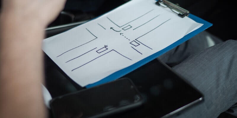 Diagram on a clipboard